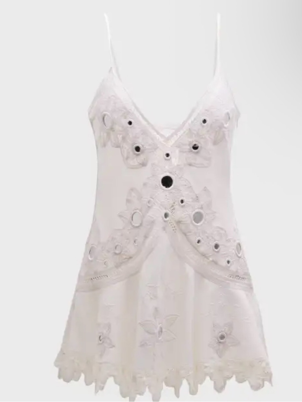LoveShackFancy - Brealynn Embellishment Cotton Mini Dress - Picture 3 of 10